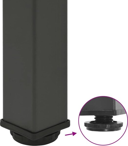 VidaXL Nohy konferenčního stolku 4 ks ocel 42-44 cm ocel [4012454] Barva: Bílá