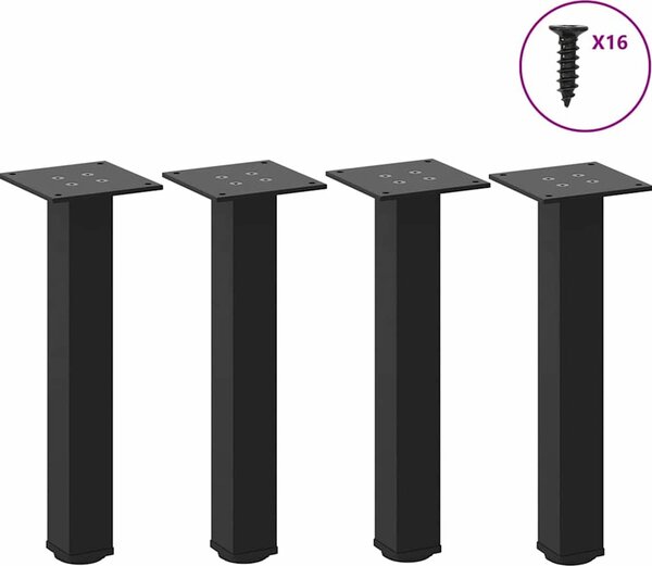 VidaXL Nohy konferenčního stolku 4 ks ocel 42-44 cm ocel [4012454] Barva: Bílá