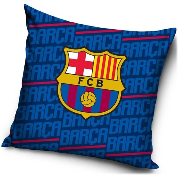 Velurový polštář FC Barcelona - motiv Letters | 40 x 40 cm
