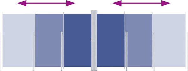 VidaXL Zatahovací boční markýza 220 x 600 cm [318016] Barva: Hnědá