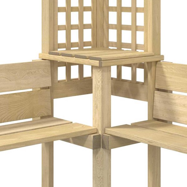 VidaXL Rohová pergola s lavicí impregnovaná borovice [44950]