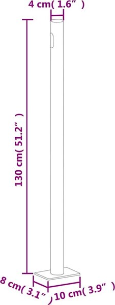 VidaXL Zatahovací boční markýza 220 x 600 cm [318016] Barva: Hnědá