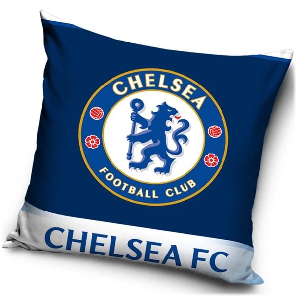 Velurový polštář Chelsea FC - motiv Dark Blue - 40 x 40 cm