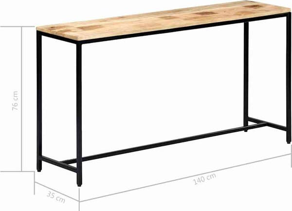 VidaXL Konzolový stolek 140x35x76 cm masivní hrubé mangovníkové dřevo [247815]