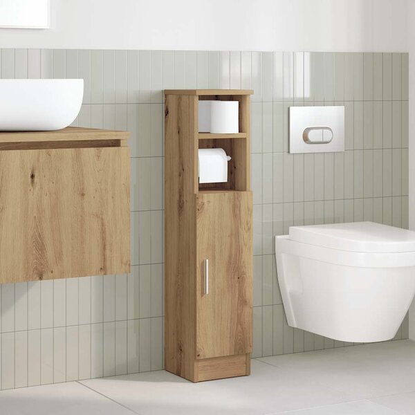 VidaXL Koupelnová skříňka s držákem rolí 20,5 x 22 x 90 cm [858505] Barva: Bílá