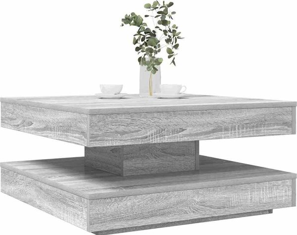 VidaXL Konferenční stolek otočný o 360º 70 x 70 x 34,5 cm [858482] Barva: Bílá