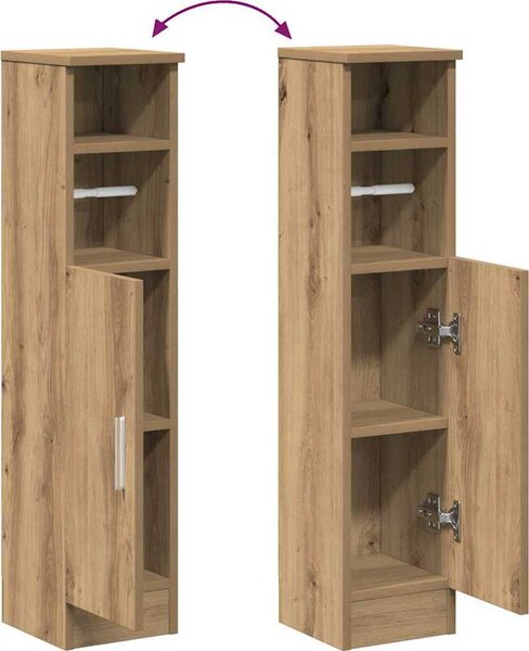 VidaXL Koupelnová skříňka s držákem rolí 20,5 x 22 x 90 cm [858505] Barva: Bílá