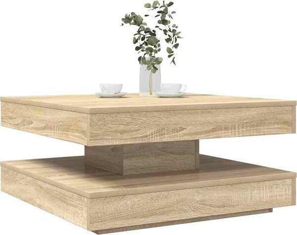 VidaXL Konferenční stolek otočný o 360º 70 x 70 x 34,5 cm [858482] Barva: dub sonoma