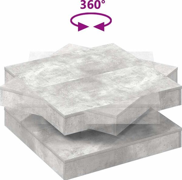 VidaXL Konferenční stolek otočný o 360º 70 x 70 x 34,5 cm [858482] Barva: Bílá
