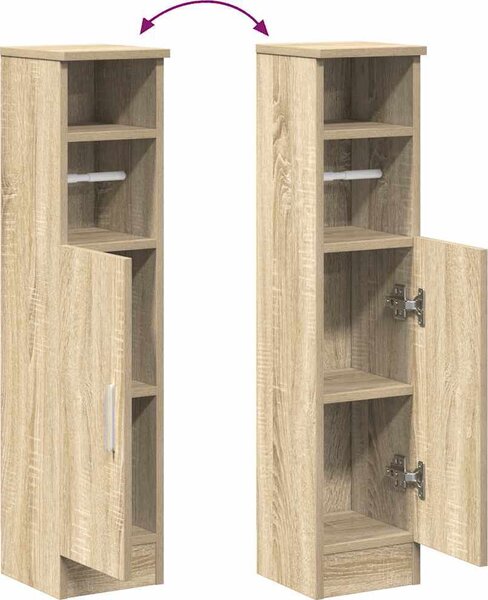 VidaXL Koupelnová skříňka s držákem rolí 20,5 x 22 x 90 cm [858505] Barva: Bílá