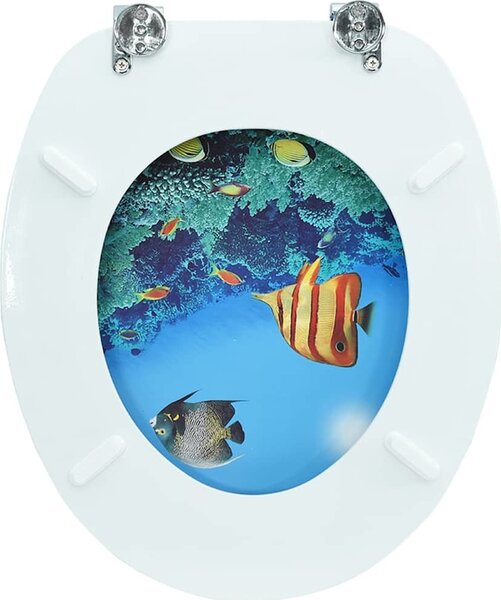 VidaXL WC sedátko s víkem MDF podmořský motiv [146909]