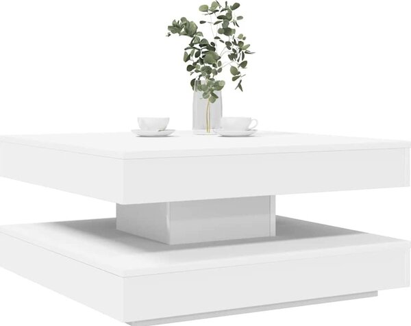VidaXL Konferenční stolek otočný o 360º 70 x 70 x 34,5 cm [858482] Barva: Bílá