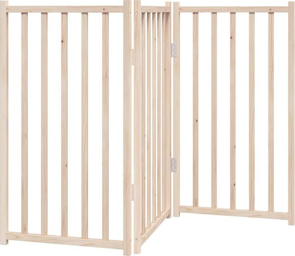 VidaXL Zábrana pro psy skládací 3 panely 150 cm masiv jedle [352270] Barva: Černá
