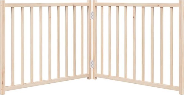 VidaXL Zábrana pro psy skládací 2 panely 160 cm masivní jedle [352272] Barva: Přírodní