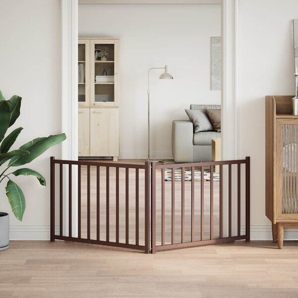 VidaXL Zábrana pro psy skládací 2 panely 160 cm masivní jedle [352272] Barva: Přírodní