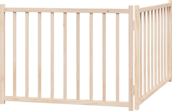 VidaXL Zábrana pro psy skládací 2 panely 160 cm masivní jedle [352272] Barva: Přírodní