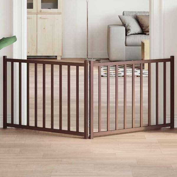 VidaXL Zábrana pro psy skládací 2 panely 160 cm masivní jedle [352272] Barva: Přírodní