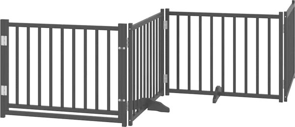 VidaXL Zábrana pro psy s dvířky skládací 6 panelů 480 cm topol [3155721] Barva: Přírodní