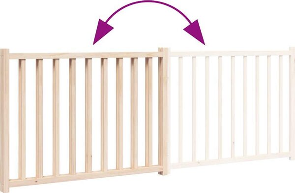 VidaXL Zábrana pro psy skládací 2 panely 160 cm masivní jedle [352272] Barva: Přírodní