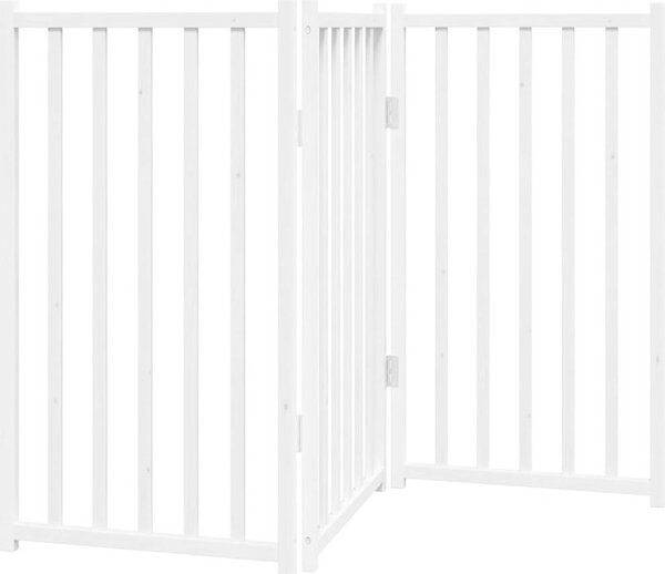 VidaXL Zábrana pro psy skládací 3 panely 150 cm masiv jedle [352270] Barva: Černá