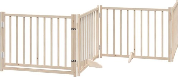 VidaXL Zábrana pro psy s dvířky skládací 6 panelů 480 cm topol [3155721] Barva: Přírodní