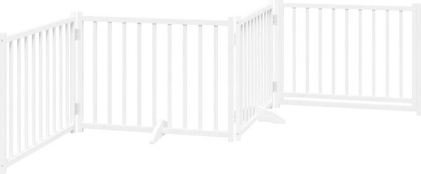 VidaXL Zábrana pro psy s dvířky skládací 4 panely 320 cm jedle [352281] Barva: Černá