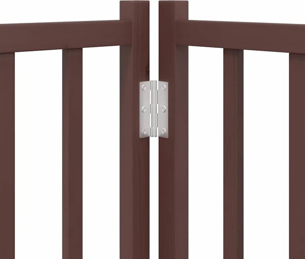 VidaXL Zábrana pro psy s dvířky skládací 4 panely 320 cm jedle [352281] Barva: Bílá