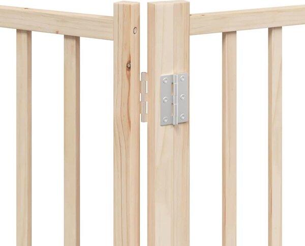 VidaXL Zábrana pro psy s dvířky skládací 6 panelů 480 cm topol [3155721] Barva: Přírodní