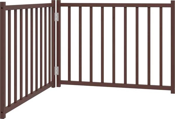 VidaXL Zábrana pro psy skládací 2 panely 160 cm masivní jedle [352272] Barva: Přírodní
