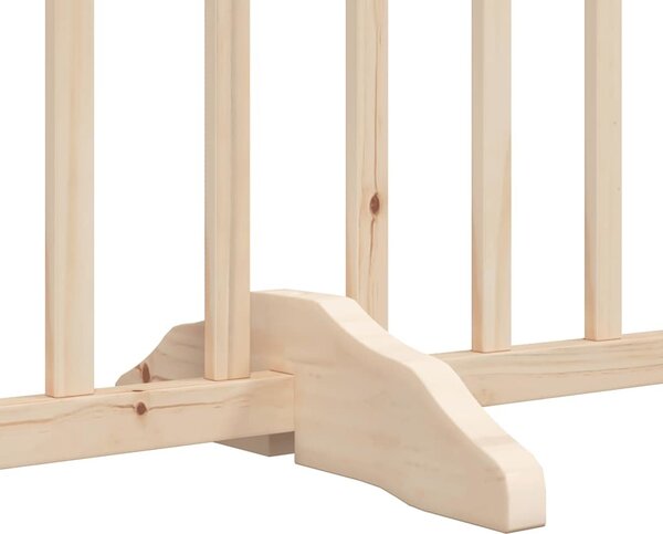 VidaXL Zábrana pro psy s dvířky skládací 6 panelů 480 cm topol [3155721] Barva: Přírodní