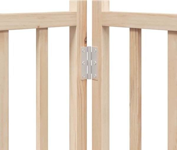 VidaXL Zábrana pro psy s dvířky skládací 6 panelů 480 cm topol [3155721] Barva: Přírodní