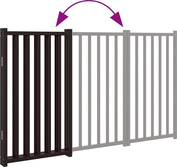 VidaXL Zábrana pro psy skládací 3 panely 150 cm masiv jedle [352270] Barva: Černá