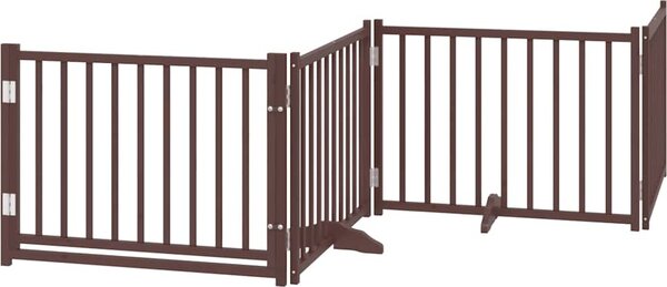 VidaXL Zábrana pro psy s dvířky skládací 4 panely 320 cm jedle [352281] Barva: Černá