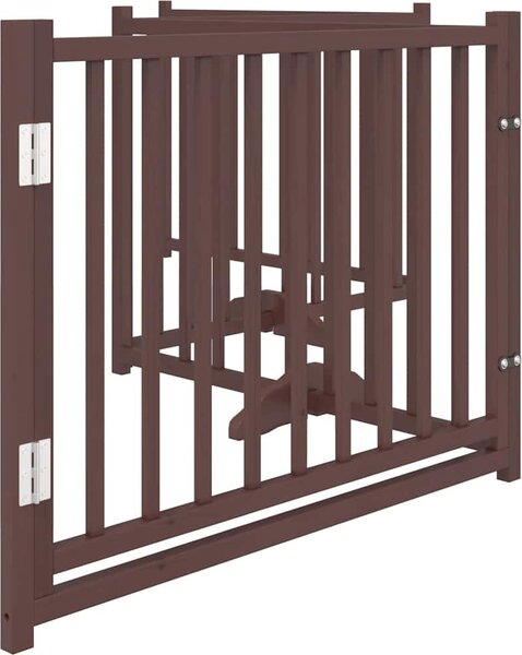 VidaXL Zábrana pro psy s dvířky skládací 4 panely 320 cm jedle [352281] Barva: Černá