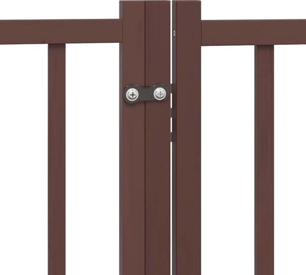 VidaXL Zábrana pro psy s dvířky skládací 4 panely 320 cm jedle [352281] Barva: Černá