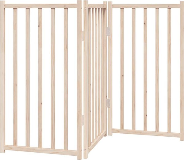 VidaXL Zábrana pro psy skládací 3 panely 150 cm masiv jedle [352270] Barva: Černá