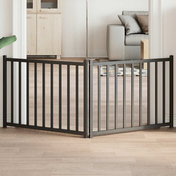 VidaXL Zábrana pro psy skládací 2 panely 160 cm masivní jedle [352272] Barva: Přírodní