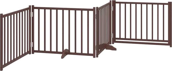 VidaXL Zábrana pro psy s dvířky skládací 4 panely 320 cm jedle [352281] Barva: Černá