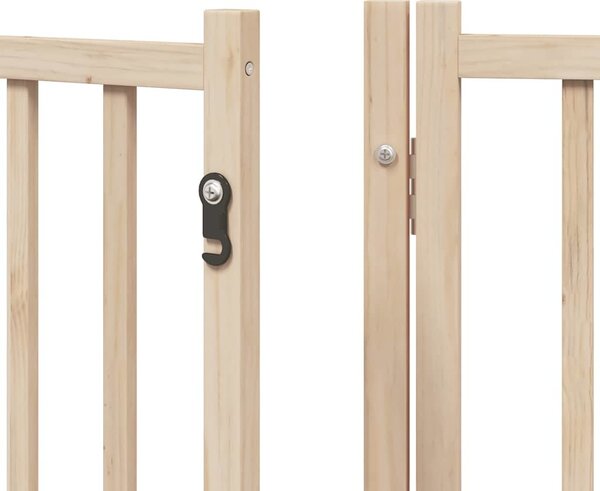 VidaXL Zábrana pro psy s dvířky skládací 6 panelů 480 cm topol [3155721] Barva: Přírodní
