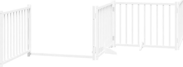 VidaXL Zábrana pro psy s dvířky skládací 4 panely 320 cm jedle [352281] Barva: Černá