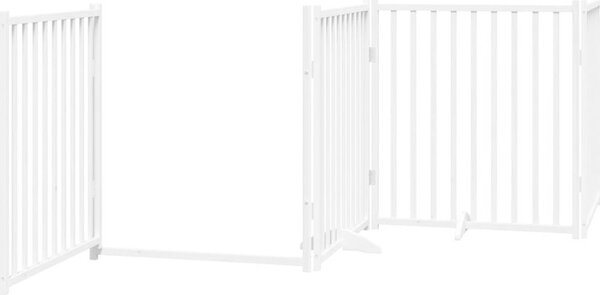 VidaXL Zábrana pro psy s dvířky skládací 4 panely 320 cm [352291] Barva: Černá