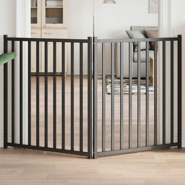 VidaXL Zábrana pro psy skládací 2 panely 160 cm masivní jedle [352298] Barva: Bílá