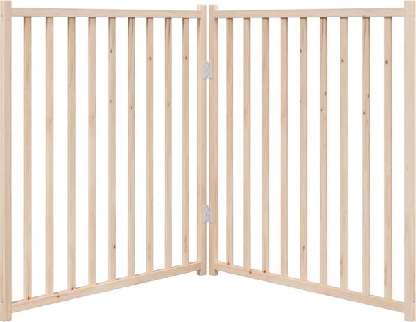 VidaXL Zábrana pro psy skládací 2 panely 160 cm masivní jedle [352298] Barva: Bílá