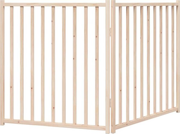 VidaXL Zábrana pro psy skládací 2 panely 160 cm masivní jedle [352298] Barva: Bílá