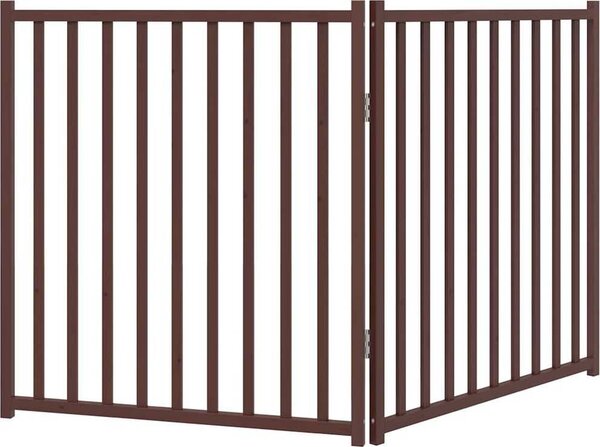 VidaXL Zábrana pro psy skládací 2 panely 160 cm masivní jedle [352298] Barva: Bílá