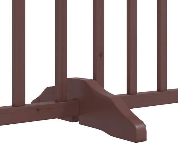 VidaXL Zábrana pro psy s dvířky skládací 6 panelů 300 cm jedle [352285] Barva: hnědý dub
