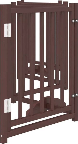 VidaXL Zábrana pro psy s dvířky skládací 6 panelů 300 cm jedle [352285] Barva: hnědý dub