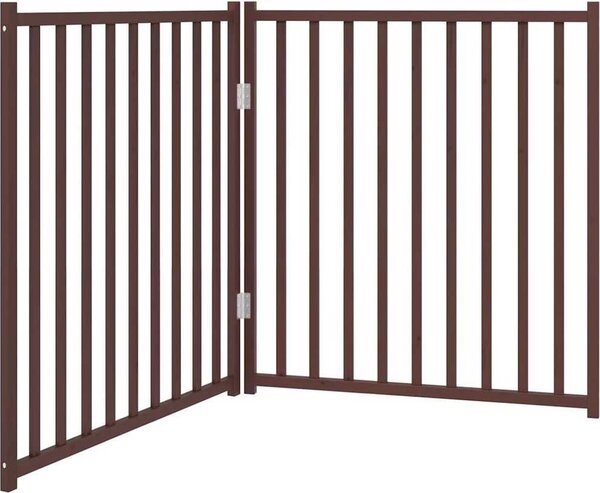 VidaXL Zábrana pro psy skládací 2 panely 160 cm masivní jedle [352298] Barva: Bílá