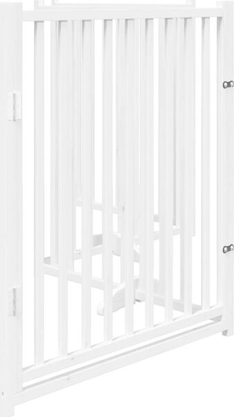 VidaXL Zábrana pro psy s dvířky skládací 4 panely 320 cm [352291] Barva: Černá