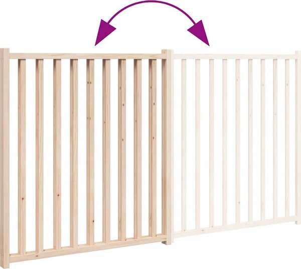 VidaXL Zábrana pro psy skládací 2 panely 160 cm masivní jedle [352298] Barva: Bílá